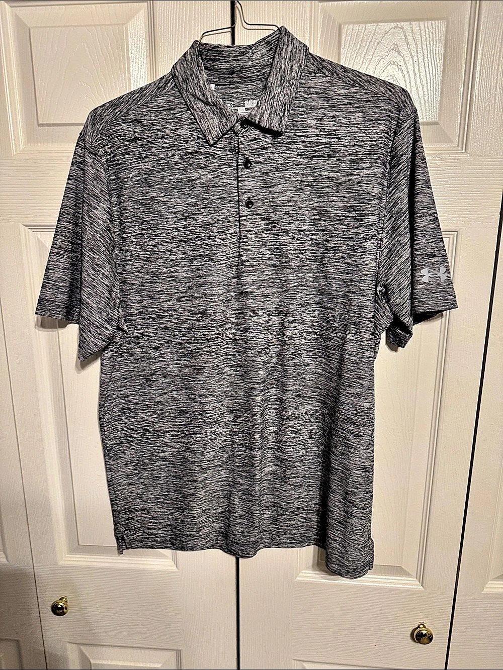 Under Armour Men's Polo Gray & Black Size Large Like New